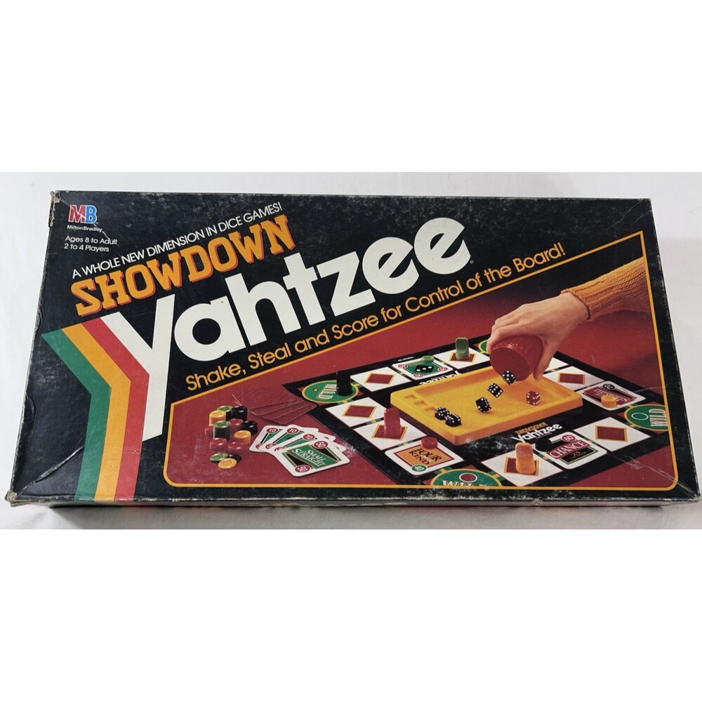 1991 Showdown Yahtzee Dice Board Game Milton Bradley